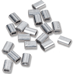 Aluminum crimps for steel cables - also known as ferrules or sleeves
