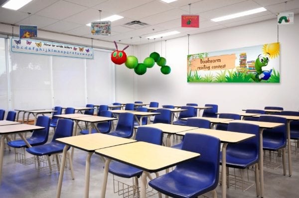 Ceiling Sign Hanging Solutions for educations and schools