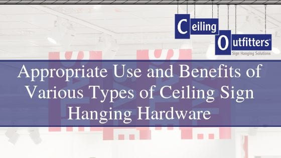 各種天花板標誌懸掛硬件的適當使用和益處