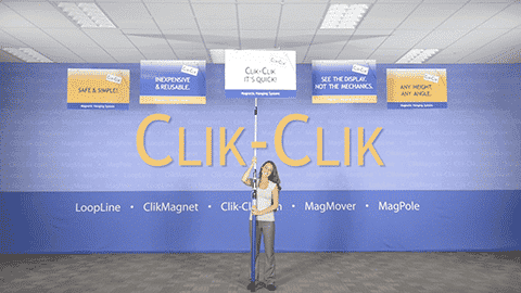 Clik Clik：輕鬆懸掛天花板的標誌